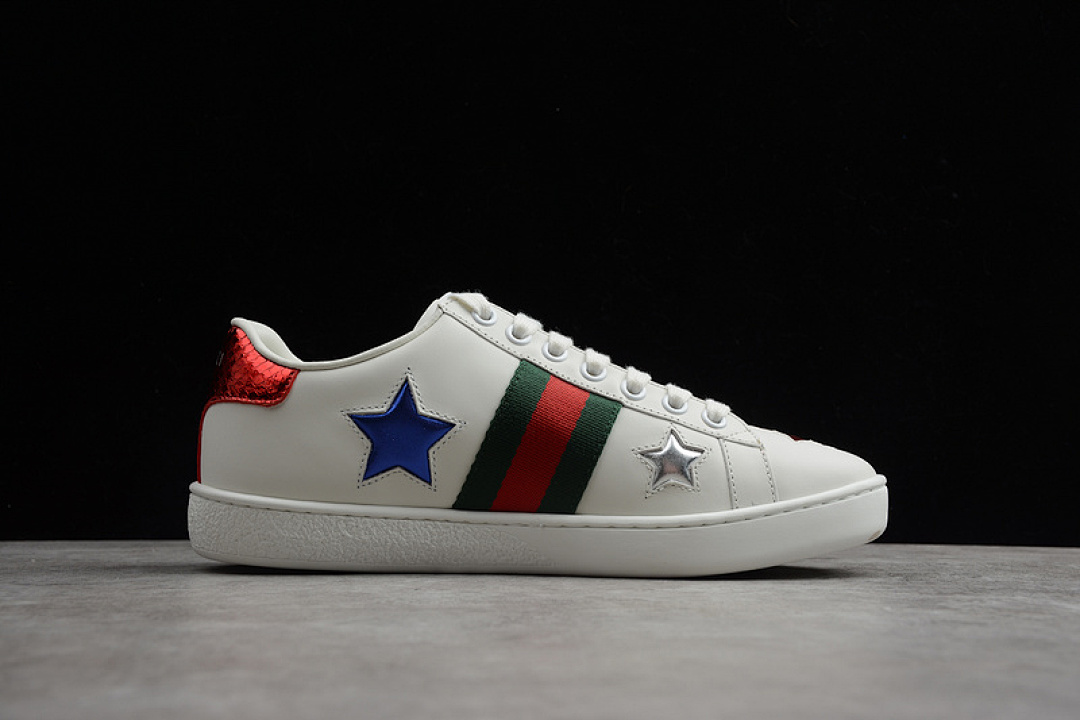 Gucci [GU*CCI ACE EMBROIDERED LOW-TOP SNEAKER WHITE/BLUE/RED]-[WOMAN:35-39]-[MAN:40-44] - Image 14