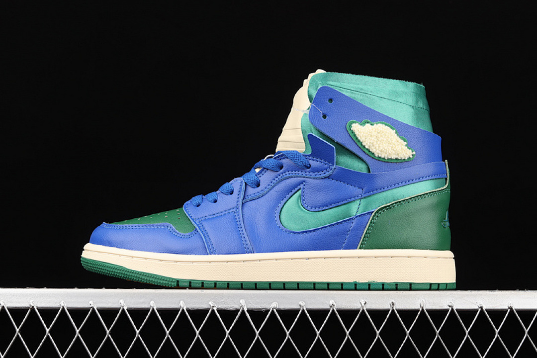 Jordan [DJ1199-400]-[ALEALI MAY X WMNS AIR JORDAN 1 HIGH ZOOM COMFORT CALIFIA HYPER ROYAL/PINE (GREEN]), photo 1