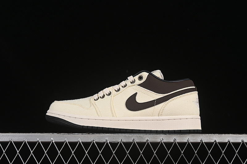 Jordan AIR Jordan 1 LOW DONGDAN PALE IVORY/OFF NOIR/BAROQUE BROWN · IB8058-110, photo 1