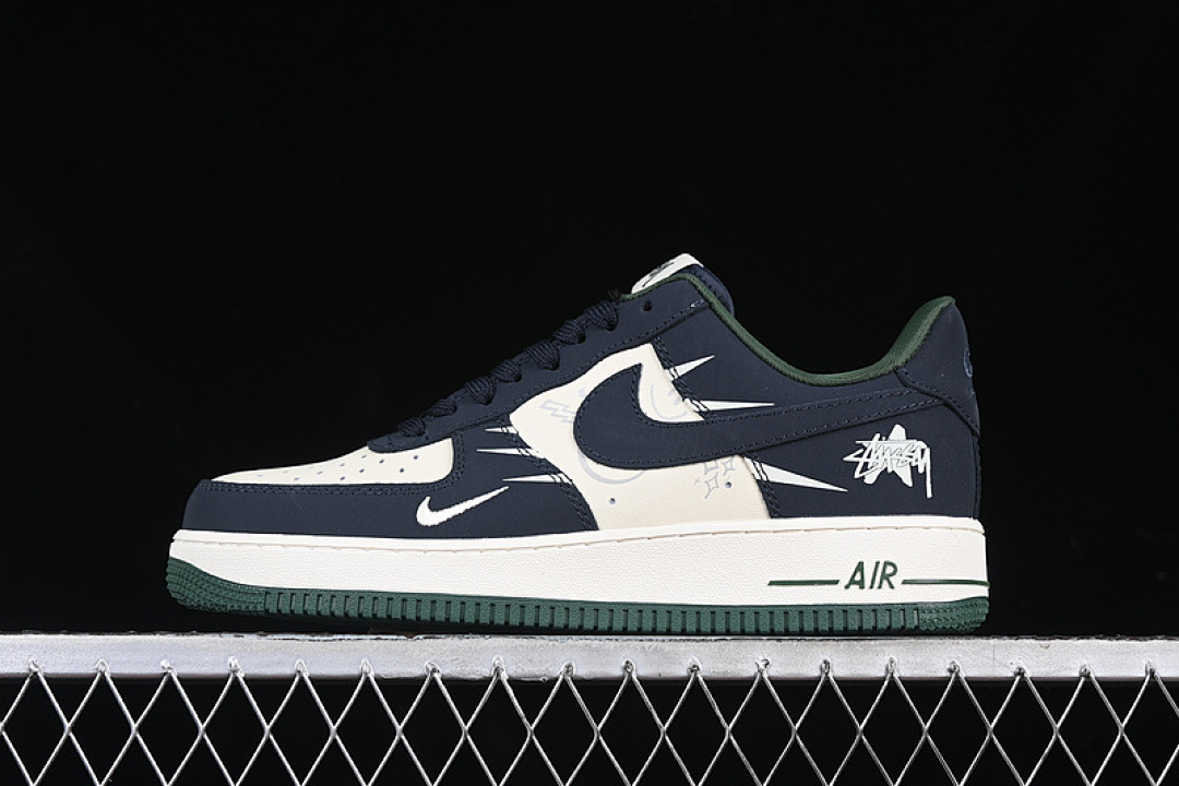 Nike [KK1988-040]-[AIR FORCE 1 07 LOW WHITE/BLUE/GREEN]-[WOMAN:36-39]-[MAN:40-45], photo 1