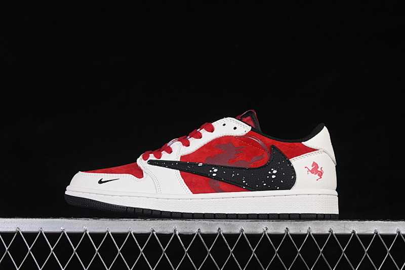 Jordan AIR Jordan 1 LOW AJ1 CASUAL SNEAKERS BLACK/RED/WHITE · DZ2688-118, photo 1