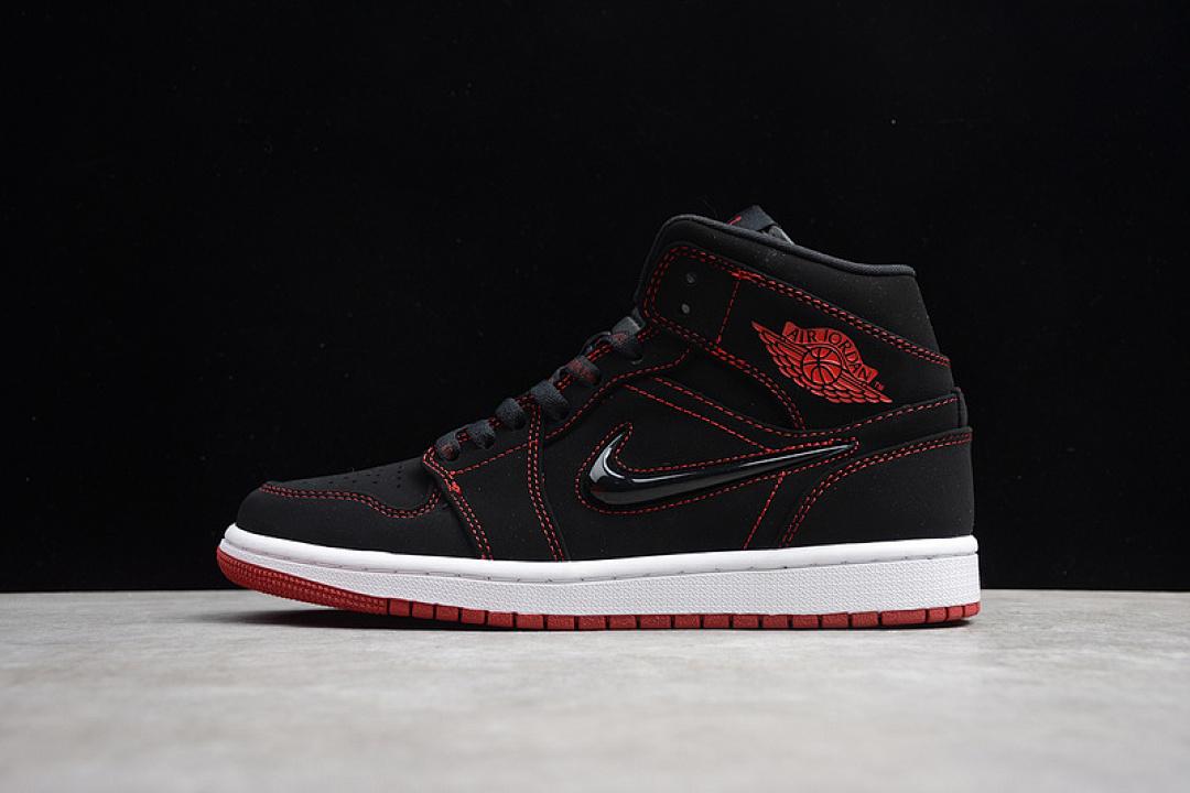 Jordan [CK5665-062]-[AIR JORDAN 1 MID FEARLESS COME FLY WITH ME BLACK/RED-WHITE]-[UNISEX:36-45], photo 1