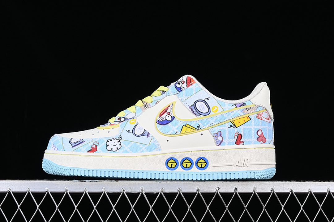 Nike Nike AIR FORCE 1 07 LOW DORAEMON WHITE/YELLOW/BLUE · FB0607-055, photo 1