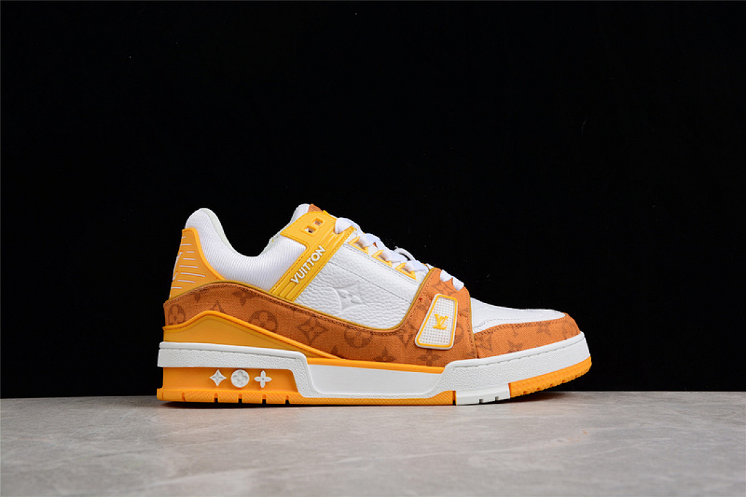 Louis Vuitton [L*V TRAINER SNEAKERS WHITE/YELLOW/ORANGE]-[MAN:38-45] - Image 15