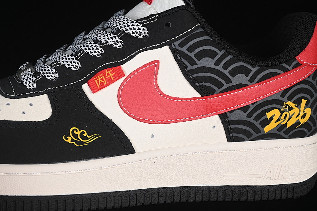 Nike [MZ9588-829]-[AIR FORCE 1 07 LOW CASUAL SNEAKERS WHITE/BLACK/RED]-[WOMAN:36-39]-[MAN:40-45] - Image 8