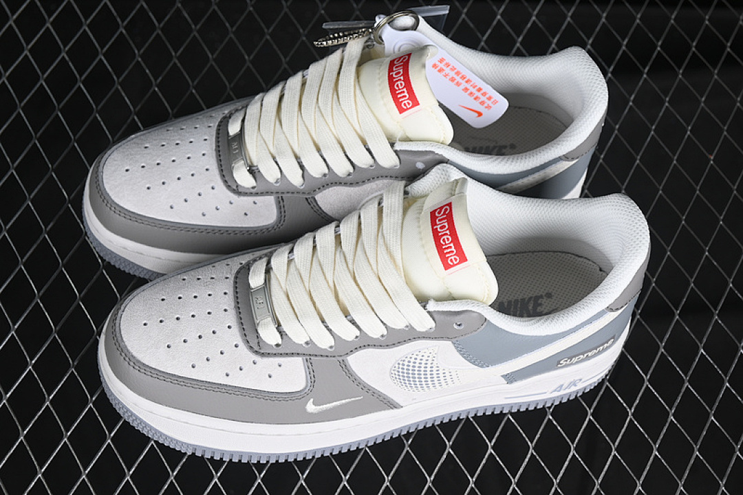 Nike [DM6688-023]-[AIR FORCE 1 07 LOW SUPREME WHITE/GREY/RED]-[WOMAN:36-39]-[MAN:40-45] - Image 11