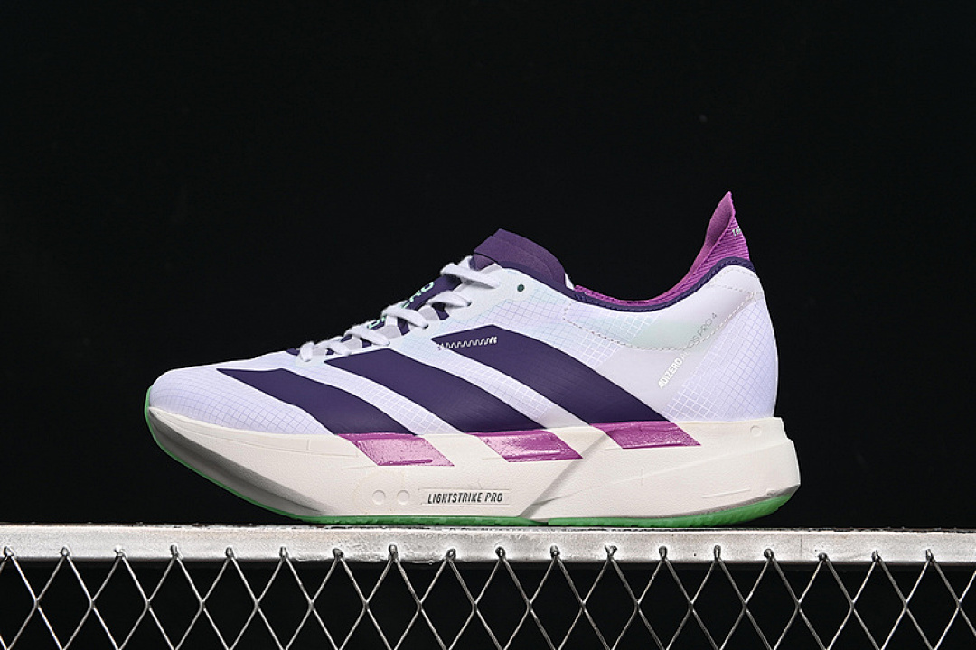 Adidas [JR1656]-[ADIZERO ADIOS 4 M WHITE/PURPLE]-[WOMAN:36-39]-[MAN:40-46] - Image 2