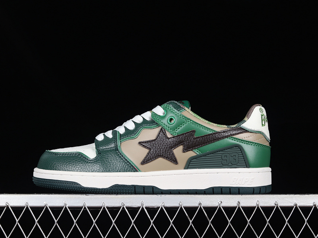 Bape [HUMAN MADE BAPE STA SK8 TO NIGO CLASSIC GREEN/CAMOUFLAGE/WHITE]-[WOMAN:36-39]-[MAN:40-45], photo 1