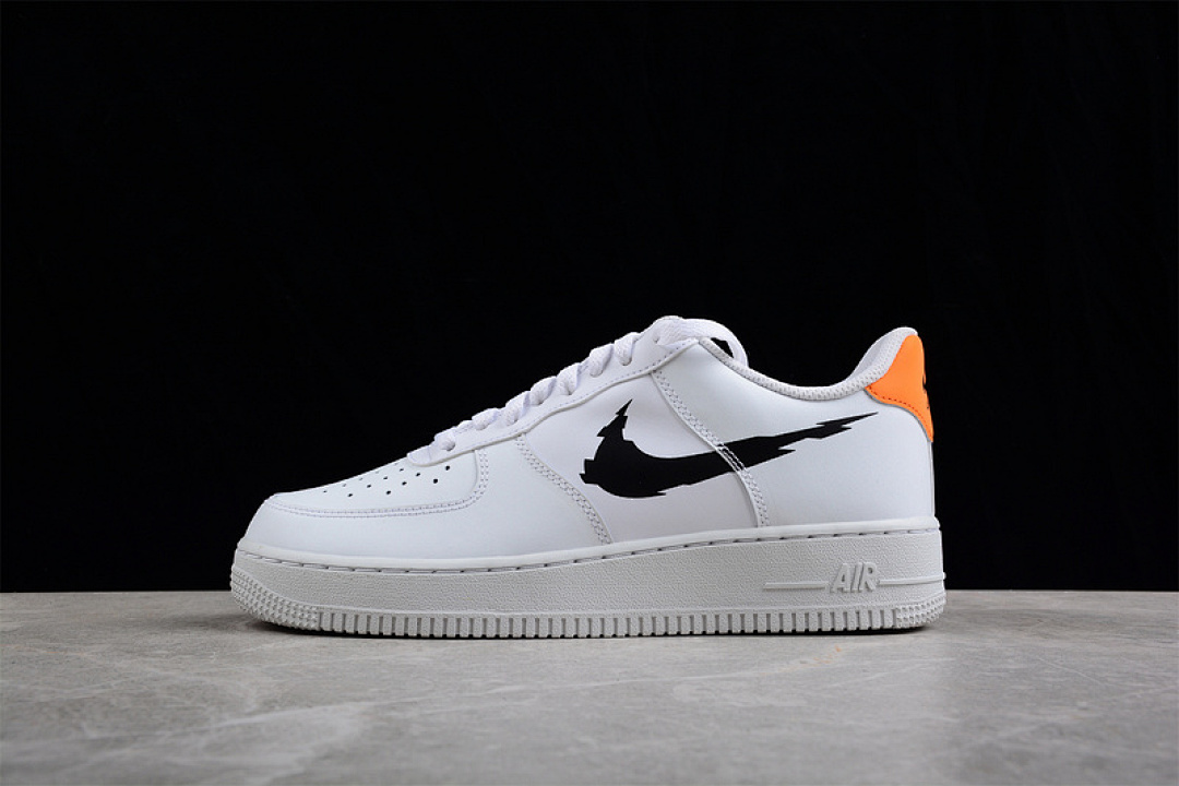 Nike Nike AIR FORCE 1 LOW GLITCH SWOOSH WHITE/SUMMIT WHITE/MAGMA ORANGE/BLACK · DV6483-100, photo 1