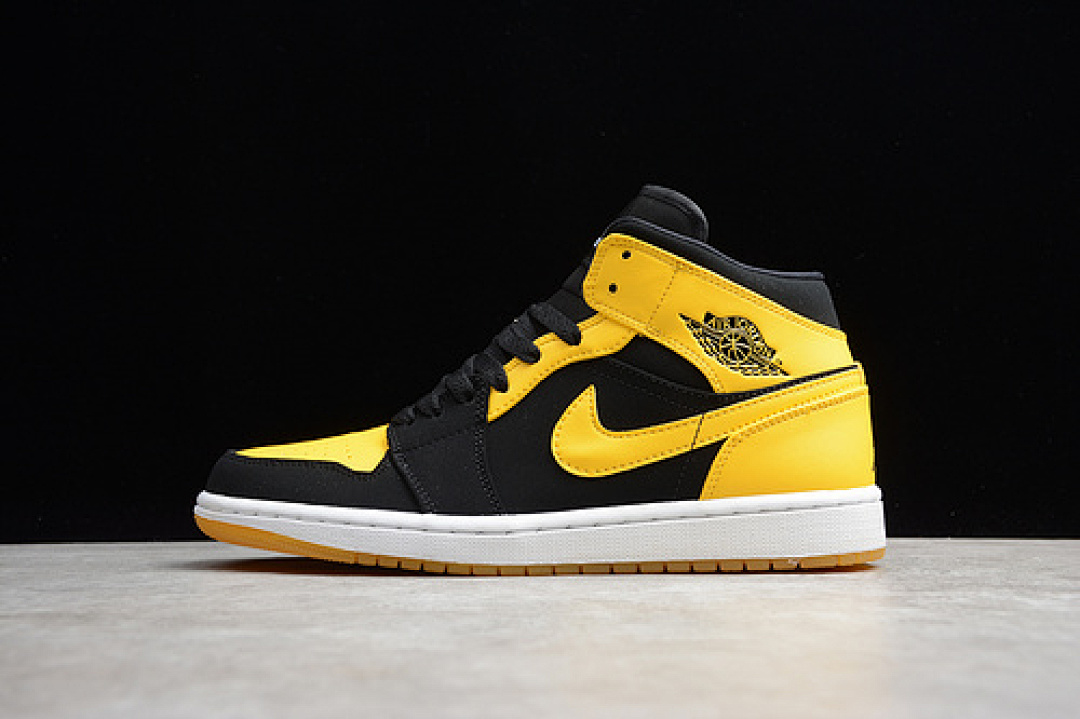 Jordan [554724-035]-[ST AIR JORDAN 1 RETRO MID NEW LOVE BLACK/VARSITY MAIZE-WHITE], photo 1