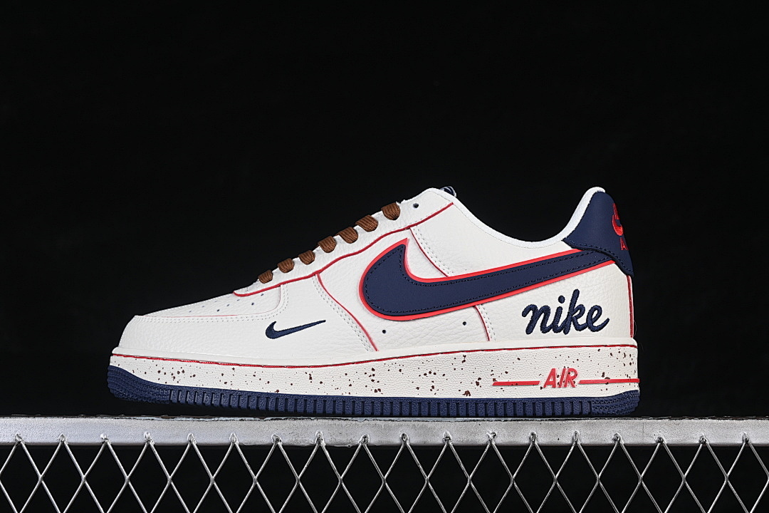 Nike Nike AIR FORCE 1 07 LOW CASUAL SNEAKERS WHITE/NAVY BLUE/RED · NH0601-545, photo 1