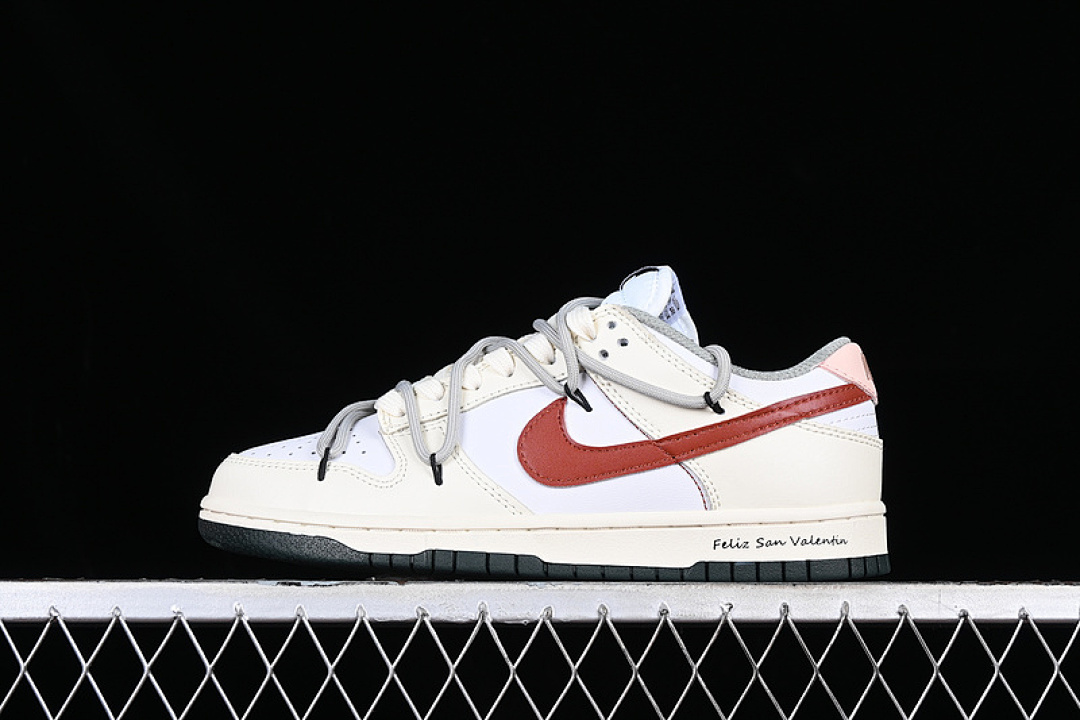 Nike DUNK LOW RETRO WHITE/BEIGE/RED · DD1503-117, photo 1