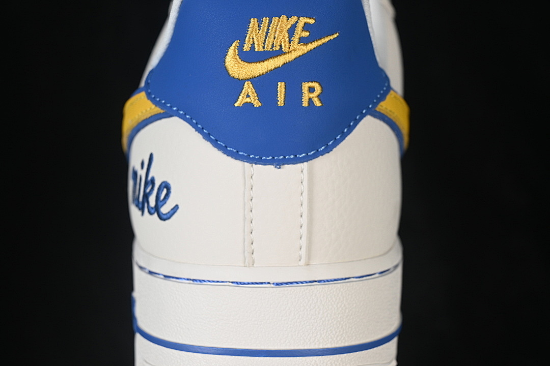 Nike [FV3694-112]-[AIR FORCE 1 07 LOW CASUAL SNEAKERS WHITE/YELLOW/BLUE]-[WOMAN:36-39]-[MAN:40-45] - Image 7