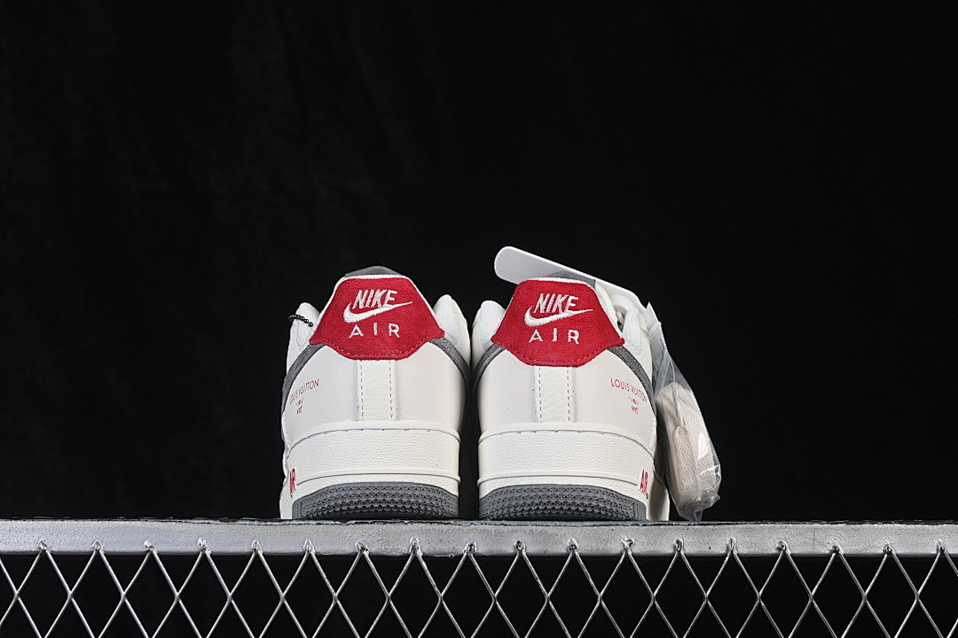 Nike [HS6188-134]-[AIR FORCE 1 07 LOW CASUAL SNEAKERS BEIGE/GREY/RED]-[WOMAN:36-39.5]-[MAN:40-45] - Image 14
