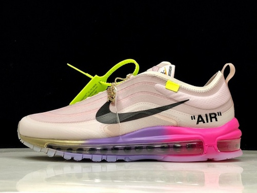 Off-White [AJ4585-600]-[H12 OFF-WHITE X AIR MAX 97 QUEEN NY ELEMENTAL ROSE/BLACK]-[WOMAN:36-39]-[40-46], photo 1