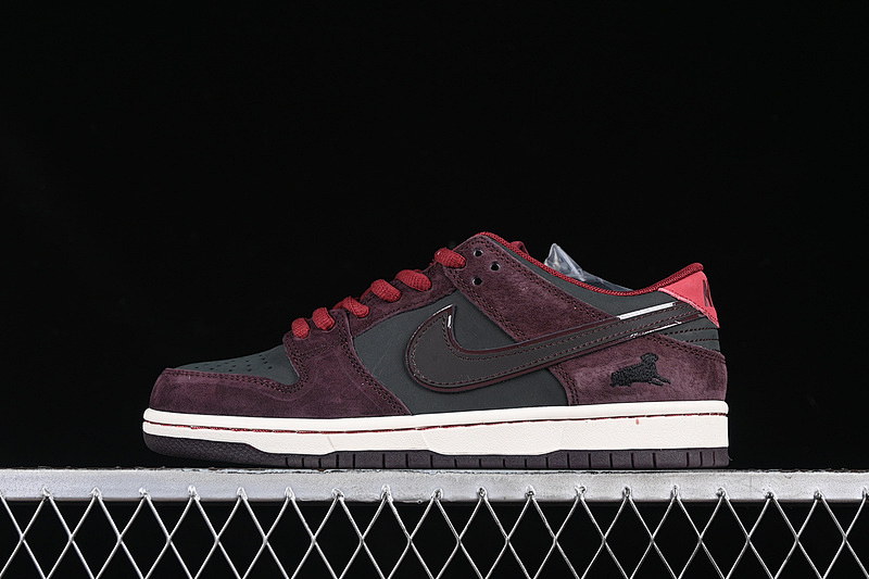 Nike RIOT SKATESHOP SB DUNK LOW MAHOGANY/DARK BEETROOT/TEAM RED/SAIL/NIGHT MAROON · FZ1289-200, photo 1