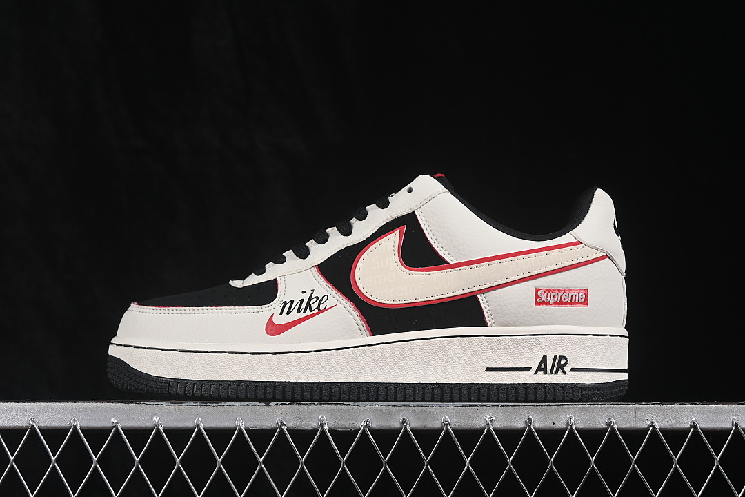 Nike Nike AIR FORCE 1 07 LOW CASUAL SNEAKERS WHITE/BLACK/RED · DF0188-148, photo 1