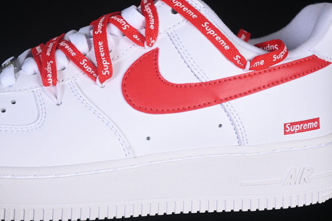 Nike [UP9225-101]-[AIR FORCE 1 07 LOW CASUAL SNEAKERS WHITE/RED]-[WOMAN:36-39]-[MAN:40-45] - Image 7