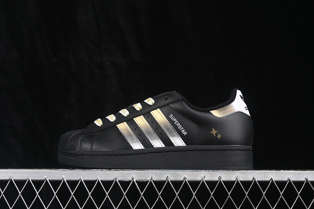 Unbranded [JH9977]-[SUPERSTAR II SHELL TOE CASUAL SNEAKERS BLACK/SILVER]-[WOMAN:35-39]-[MAN:40-45], photo 1
