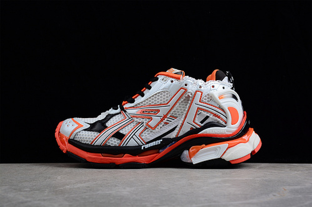 Unbranded [677402-W3RB7-9051]-[BA*LEN*CIAGA RUNNER SNEAKER WHITE/ORANGE/BLACK]-[WOMAN:35-39]-[MAN:40-46], photo 1