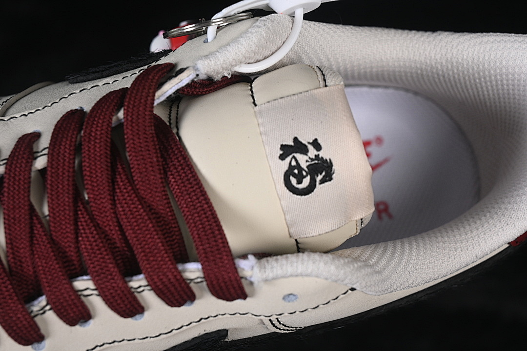 Nike [IB4607-171]-[AIR FORCE 1 07 LOW WHITE/BLACK/WINE RED]-[WOMAN:36-39]-[MAN:40-45] - Image 9