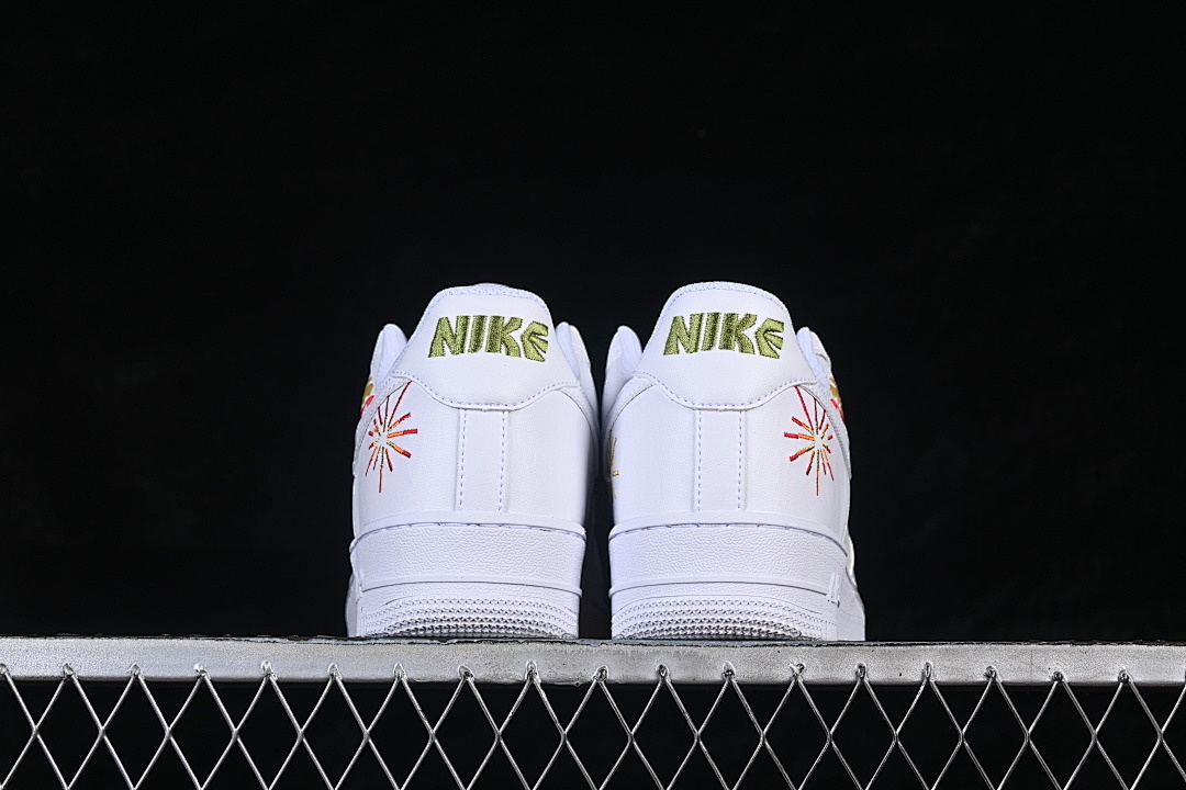 Nike [IQ1133-111]-[AIR FORCE 1 07 LOW WHITE/BEIGE/RED/GREEN]-[WOMAN:36-39]-[MAN:40-45] - Image 14