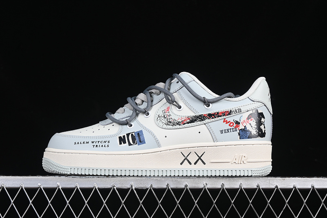 Nike [KS6896-222]-[AIR FORCE 1 07 LOW ENTERTAINMENT MAGAZINE WHITE/BLUE/GREY]-[UNISEX:36-45], photo 1