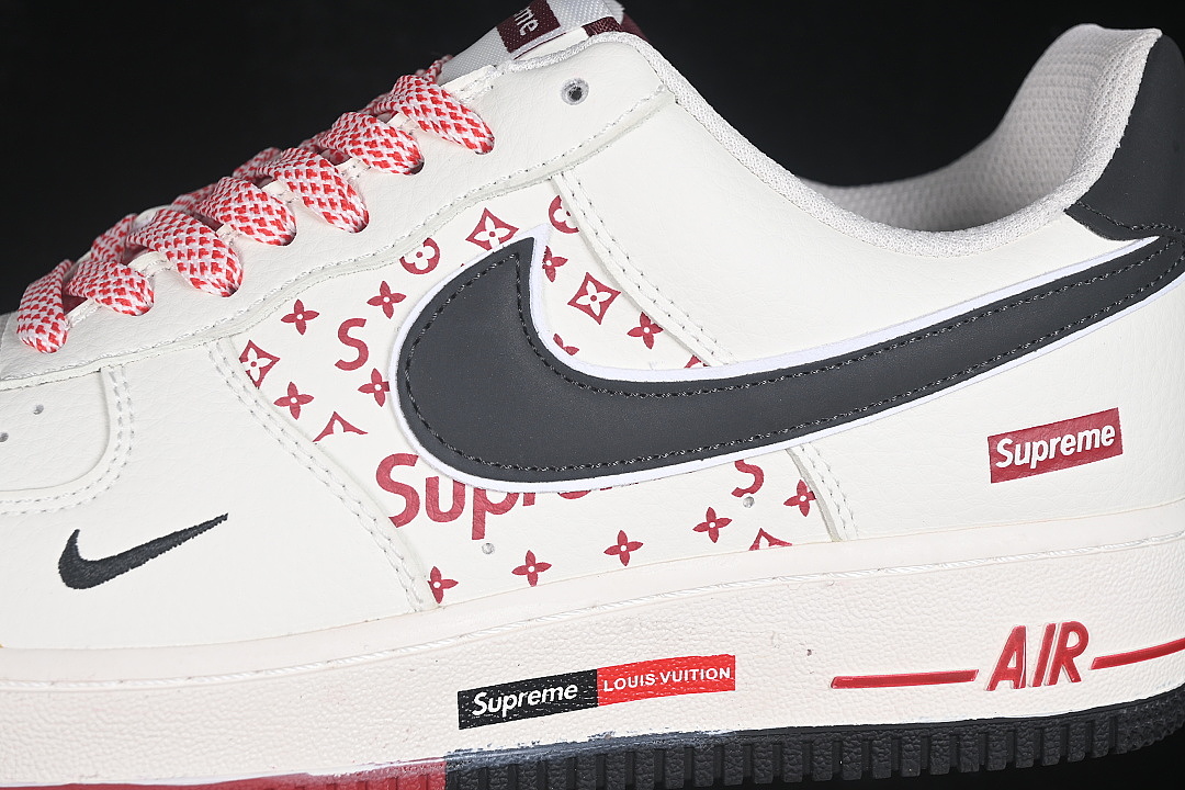 Nike [IH0640-163]-[AIR FORCE 1 07 LOW CASUAL SNEAKERS RED/WHITE/BLACK]-[WOMAN:36-39]-[MAN:40-45] - Image 7