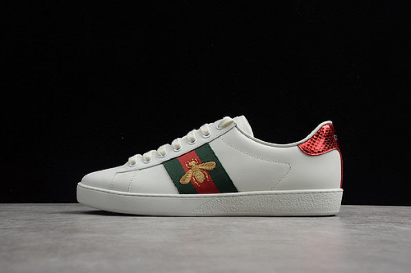 Gucci [GU*CCI ACE EMBROIDERED LOW-TOP SNEAKER WHITE/GREEN/RED]-[WOMAN:35-39]-[MAN:40-44]
