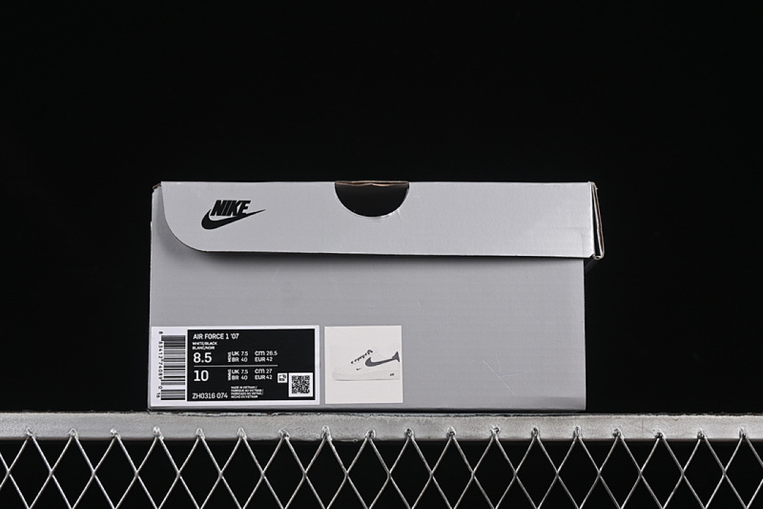 Nike [ZH0316-074]-[AIR FORCE 1 07 LOW WHITE/BLACK]-[WOMAN:36-39]-[MAN:40-45] - Image 12