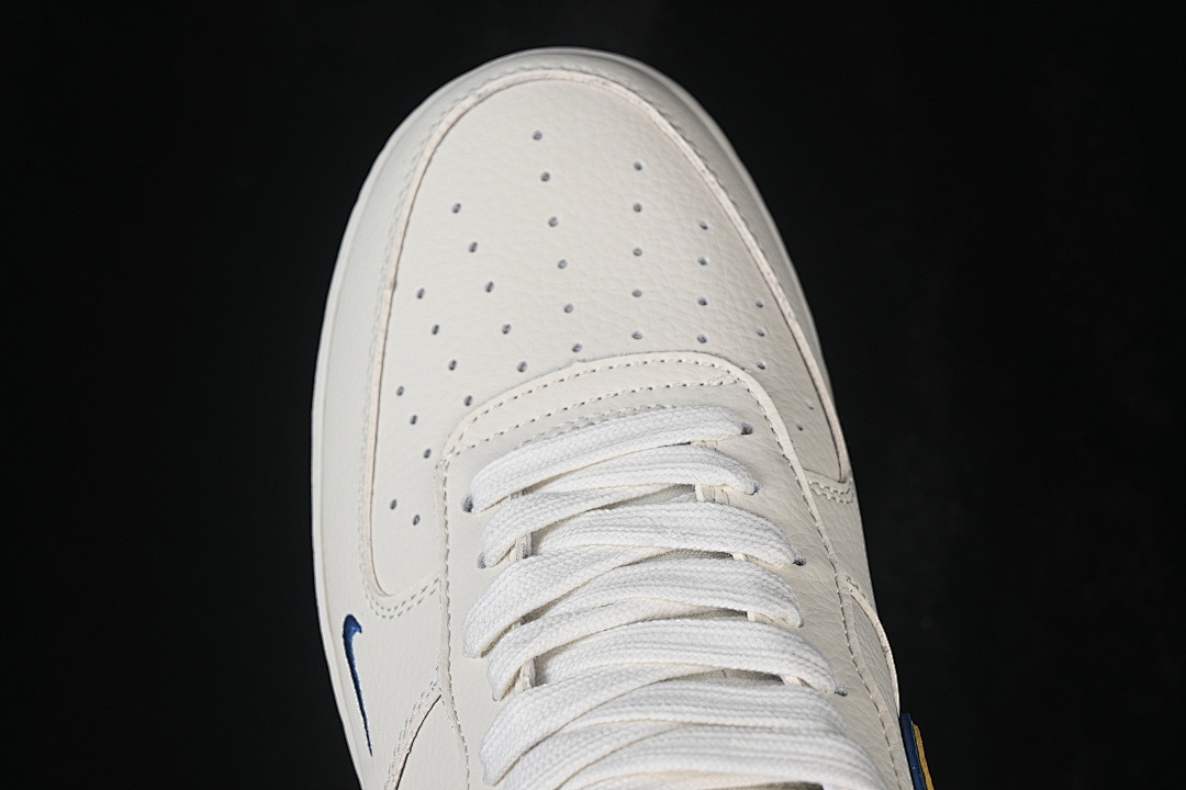 Nike [FV3694-112]-[AIR FORCE 1 07 LOW CASUAL SNEAKERS WHITE/YELLOW/BLUE]-[WOMAN:36-39]-[MAN:40-45] - Image 10
