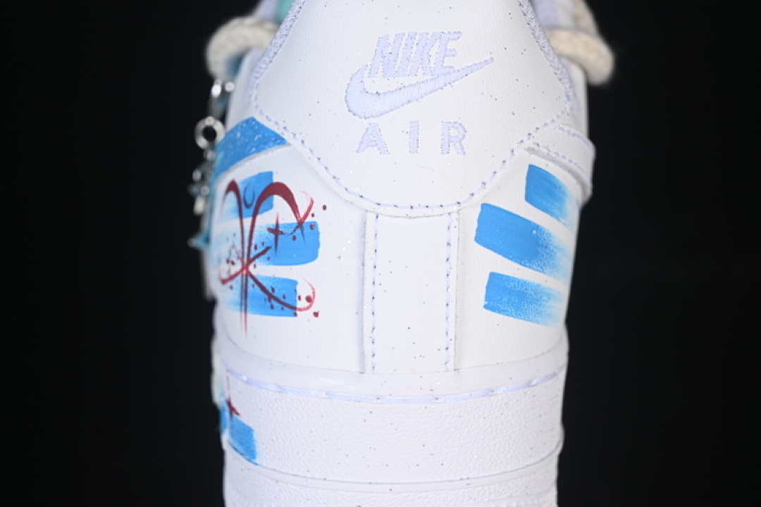 Nike [321-419]-[AIR FORCE 1 07 LOW ARIES WHITE/BLUE/GREY]-[WOMAN:36-39]-[MAN:40-45] - Image 5