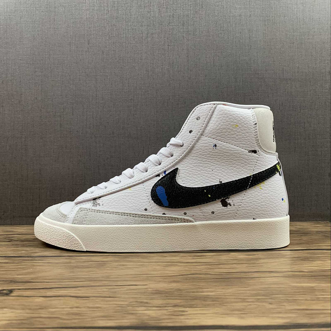 Unbranded [DC7331-100]-[BLAZER MID 77 PAINT SPLATTER WHITE/BLACK/WHITE-SAIL]-[WOMAN:36-39]-[MAN:40-44], photo 1