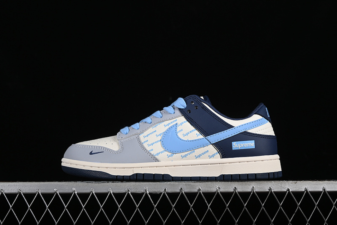 Supreme [CF3688-009]-[SB DUNK LOW SUPREME WHITE/GREY/BLUE]-[WOMAN:36-39]-[MAN:40-45], photo 1
