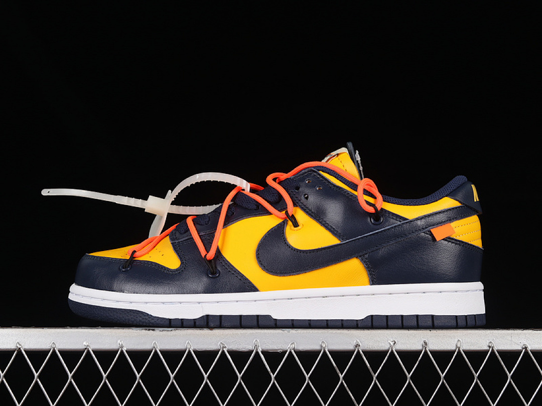Off-White [CT0856-700]-[OFF-WHITE X DUNK LOW UNIVERSITY GOLD/MIDNIGHT NAVY/WHITE]-[UNSIZE:36-47.5], photo 1