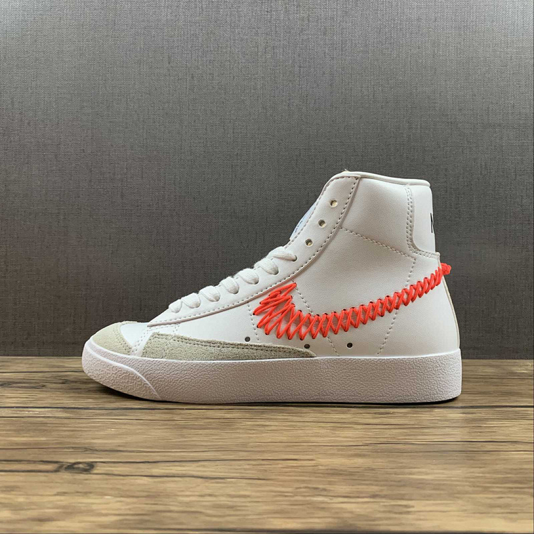 Unbranded [DD8489-161]-[BLAZER MID 77 VINTAGE DOUBLE ZIG ZAG STITCHED SWOOSH WHITE/BRIGHT CRIMSON], photo 1