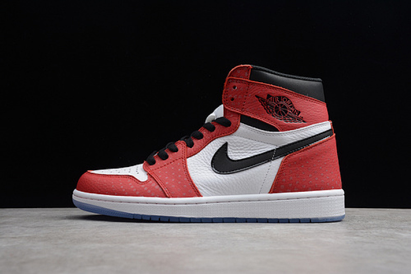 Jordan AIR Jordan 1 RETRO HIGH OG SPIDERMAN RED/BLACK-WHITE-PHOTO BLUE · 555088-602, photo 1