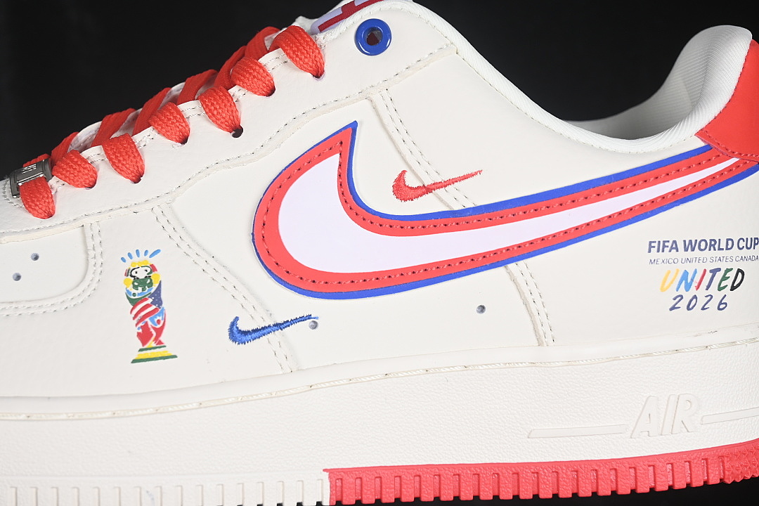 Nike [DD1982-368]-[AIR FORCE 1 07 LOW CASUAL SNEAKERS RED/WHITE]-[WOMAN:36-39]-[MAN:40-45] - Image 7