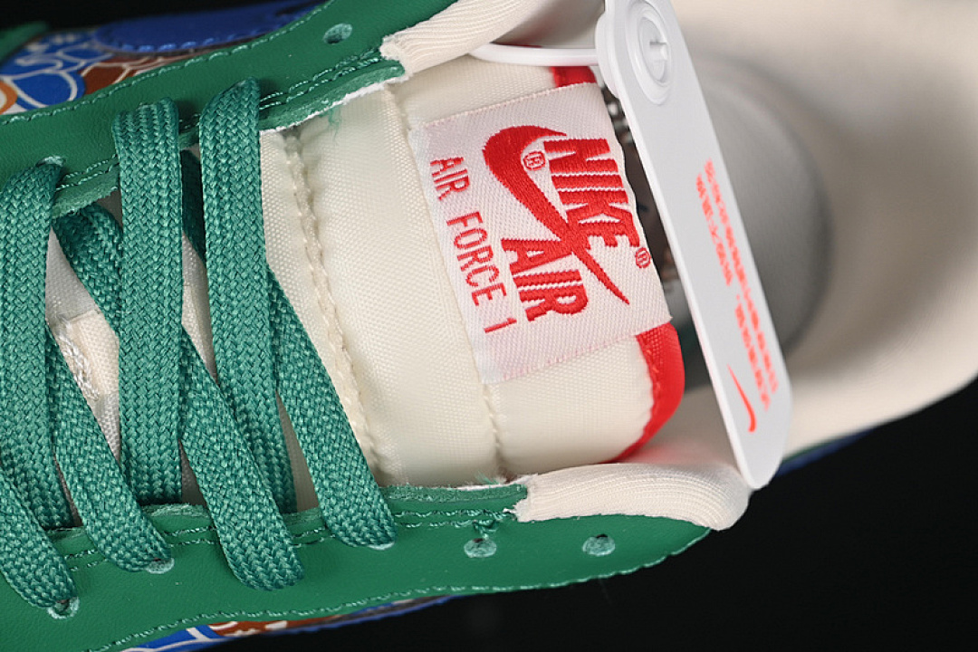 Nike [KJ1688-007]-[AIR FORCE 1 7 LOW WHITE/GREEN/BLUE]-[WOMAN:36-39]-[MAN:40-45] - Image 9