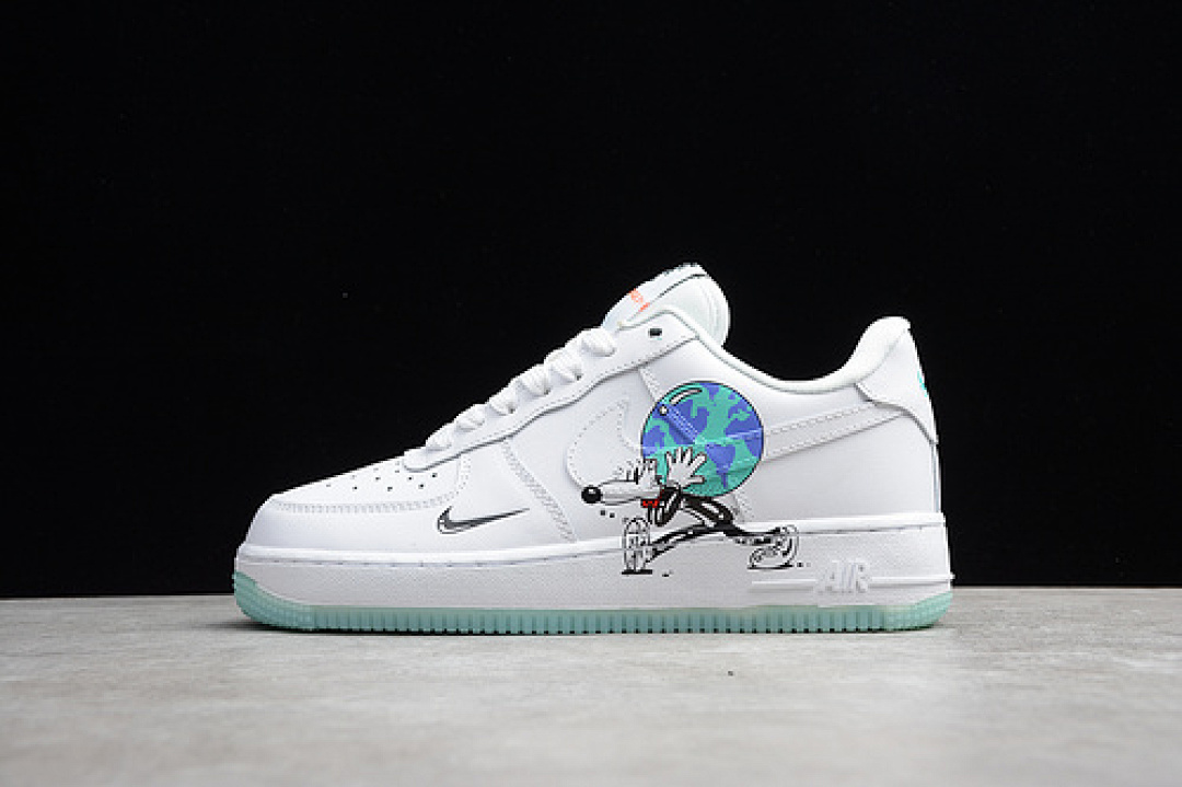 Nike [71-68-79]-[CI5545-100]-[AIR FORCE 1 FLYLEATHER STEVE HARRINGTON EARTH DAY WHITE/BLUE], photo 1
