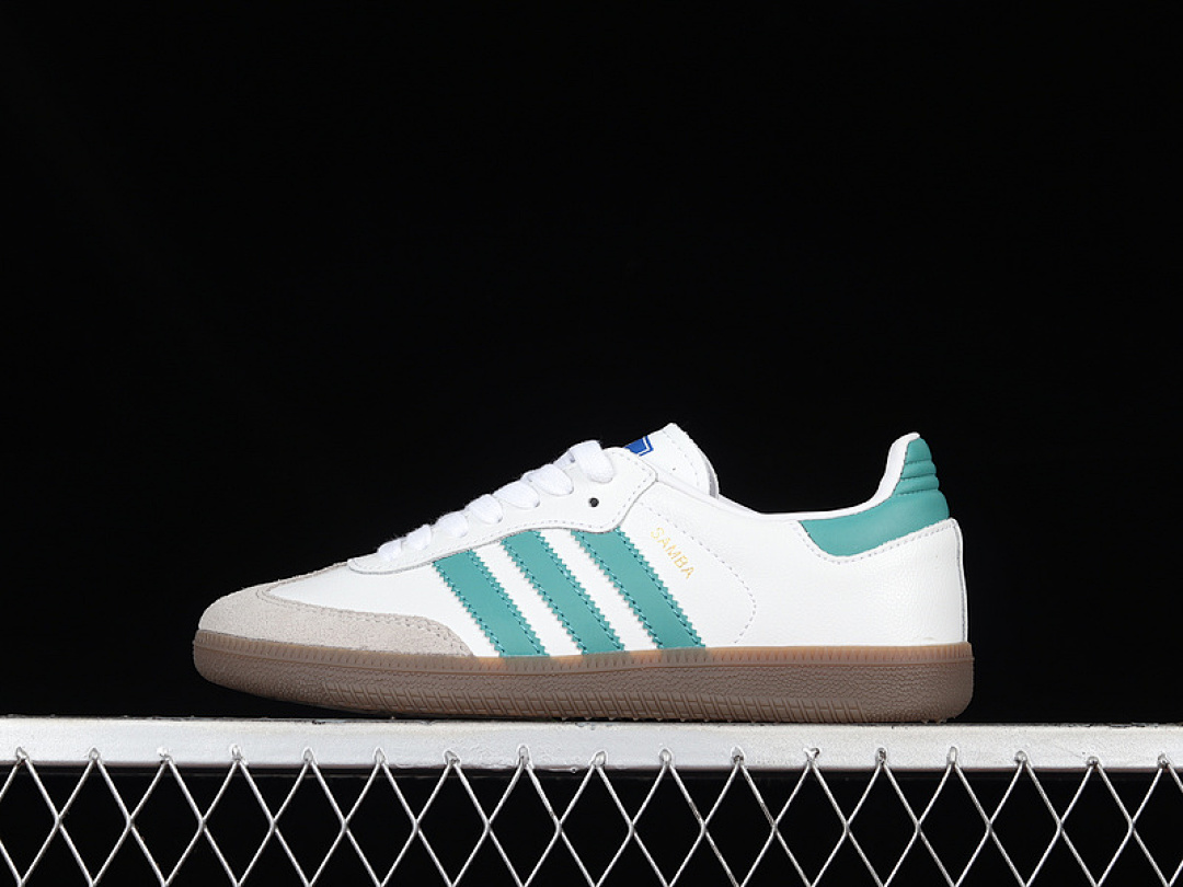 Adidas Adidas SAMBA VEGAN OG SHOES CLOUD WHITE/GREEN/GUM · EF6552, photo 1