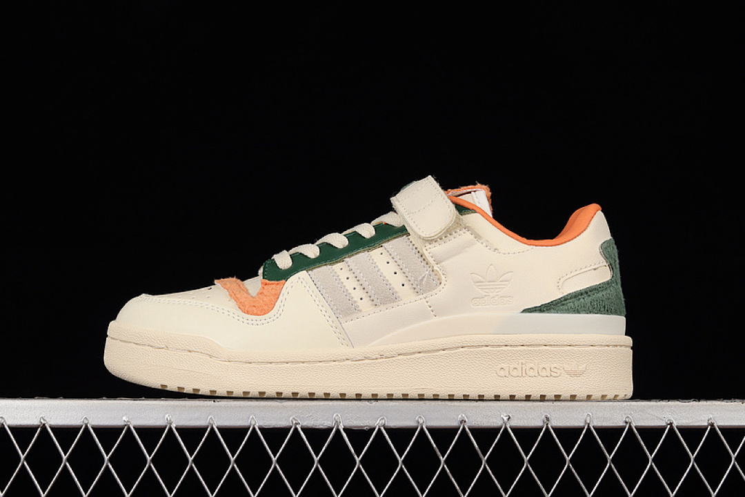 Unbranded [GY4125]-[FORUM 84 LOW FLEECE WHITE/ORANGE/GREEN]-[WOMAN:36-39]-[MAN:40-45], photo 1