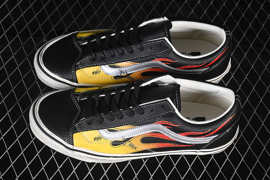 Unbranded [VN000D9RCJK]-[OLD SKOOL CASUAL SKATE SHOES BLACK/YELLOW/RED]-[WOMAN:35-39]-[MAN:40-44] - Image 9