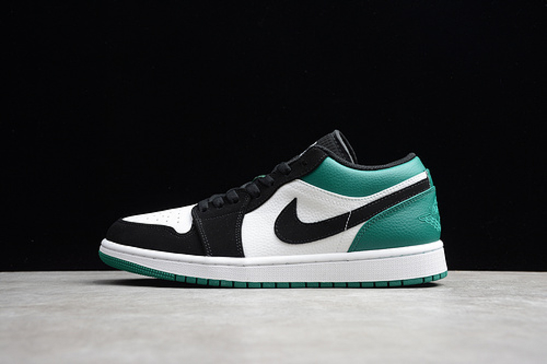 Jordan AIR Jordan 1 LOW WHITE/BLACK-MYSTIC GREEN · 553558-113, photo 1