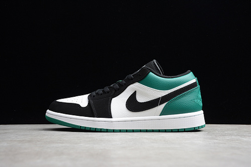 Jordan AIR Jordan 1 LOW WHITE/BLACK-MYSTIC GREEN · 553558-113, photo 1