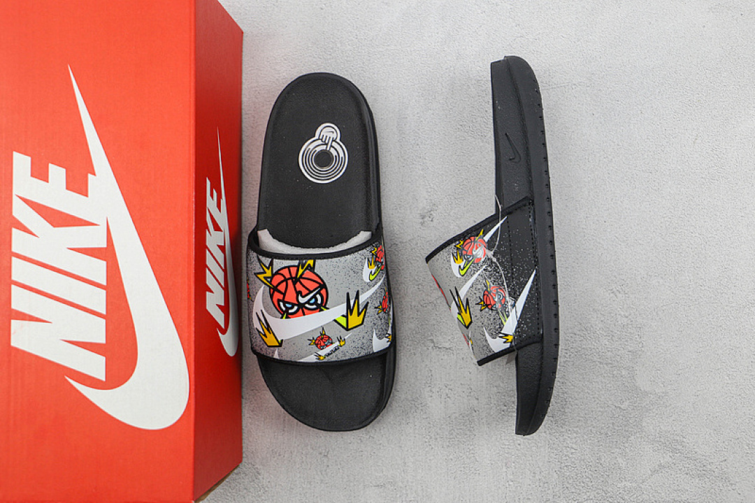 Nike [DJ4280-018]-[OFFCOURT SLIDE MAKE IT COUNT BLACK/WHITE/TURF ORANGE]-[WOMAN:36-39]-[MAN:40-45] - Image 6