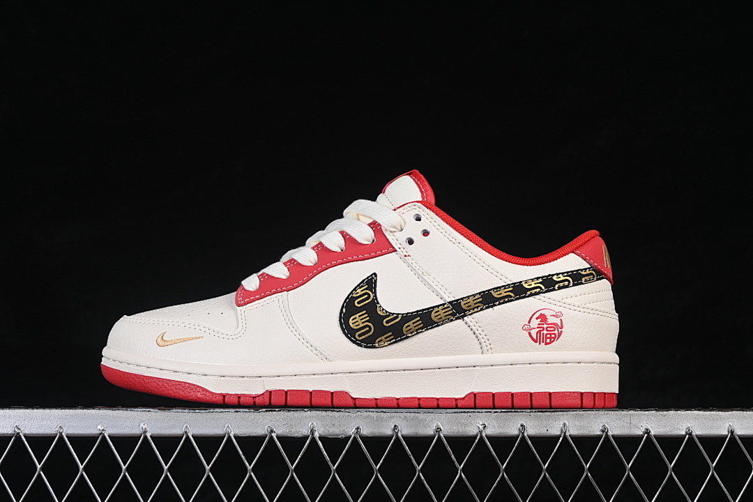 Unbranded [HG0026-010]-[SB DUNK LOW LOW-TOP CASUAL SKATE SHOES WHITE/RED/GOLD]-[WOMAN:36-39]-[MAN:40-45], photo 1