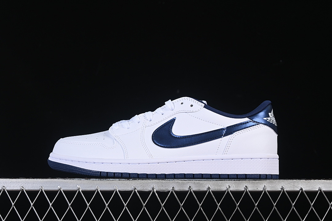 Jordan [FB9933-141]-[AIR JORDAN 1 LOW 85 METALLIC BLUE AJ1 BLUE/WHITE]-[WOMAN:35.5-39]-[MAN:40-47.5], photo 1