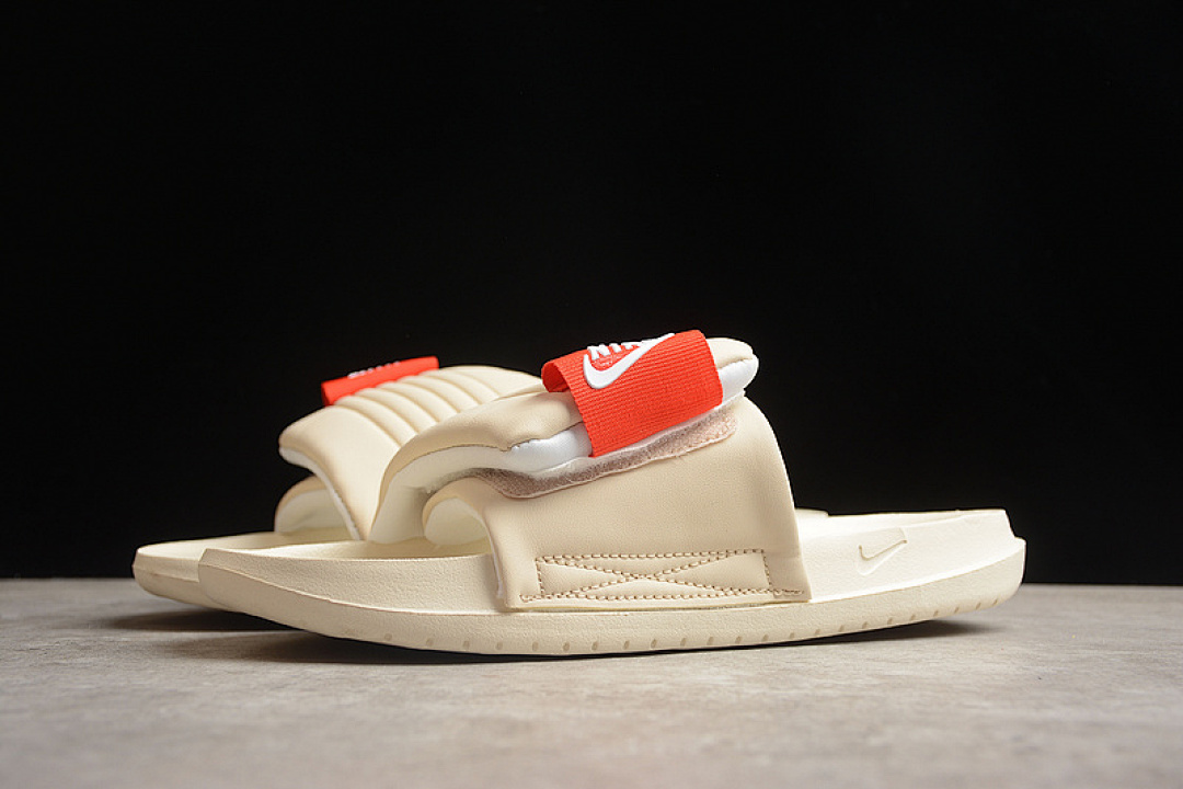 Nike [DV1033-100]-[OFFCOURT ADJUST SLIDE SANDDRIFT/PICANTE RED/COCONUTMILK/SAIL]-[UNISEX:36-45] - Image 2