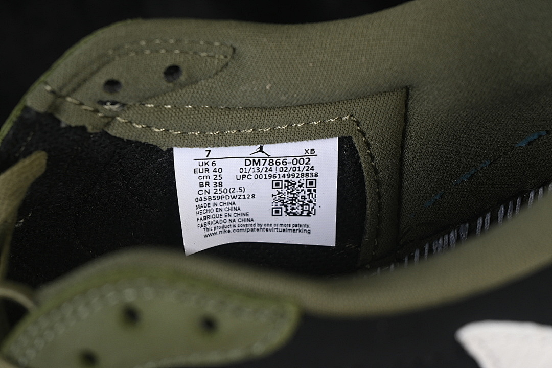 Jordan [DM7866-002]-[JORDAN 1 RETRO LOW OG SP BLACK/OLIVE-MUSLIN]-[WOMAN:36-39]-[MAN:40-48.5] - Image 6